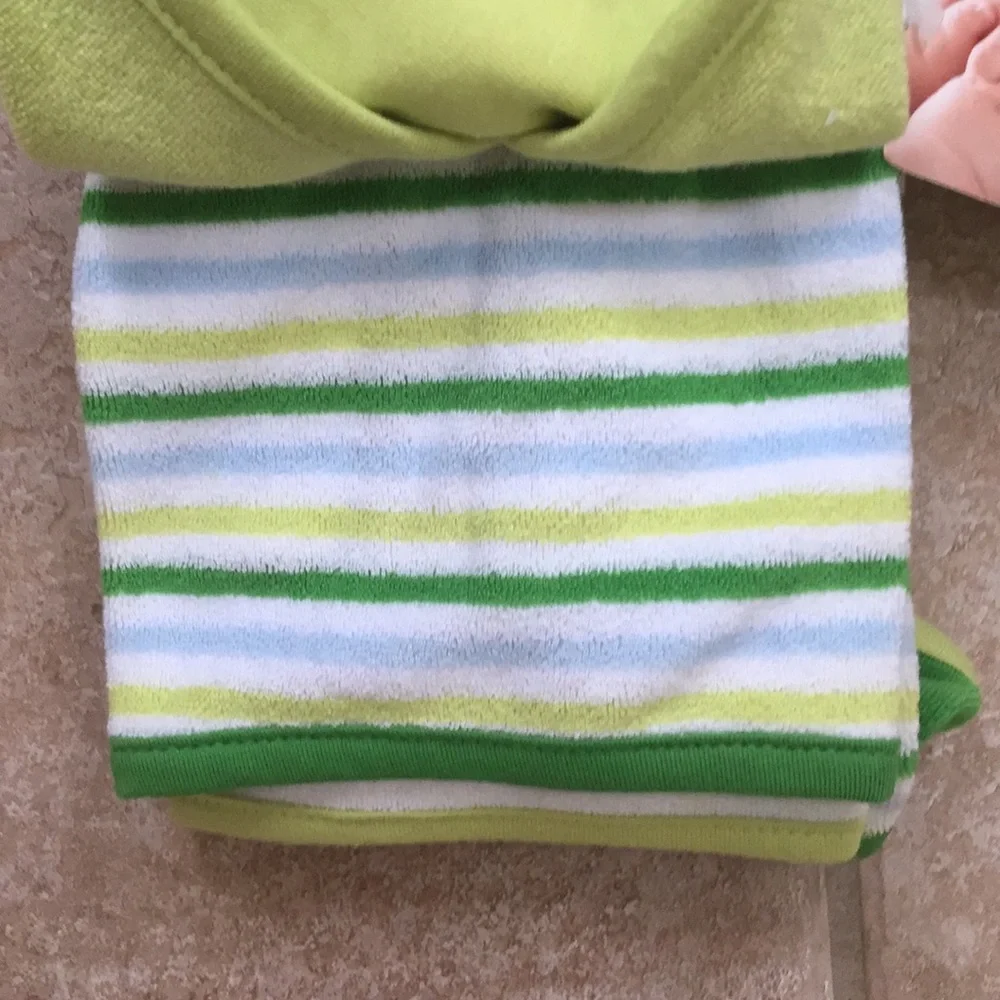 Carter's Frog Hooded Bath Towel and Washcloths